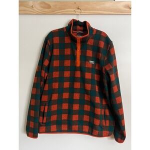 L.L. Bean Sweater Fleece Pullover Plaid Slightly Fitted Men Sz XL Tall
